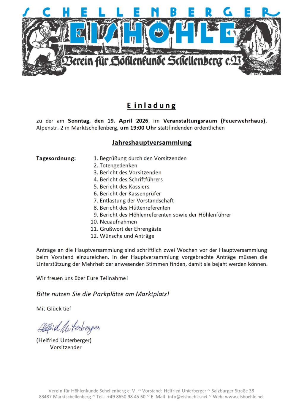 Plakat Einladung zur JHV 2026_p1